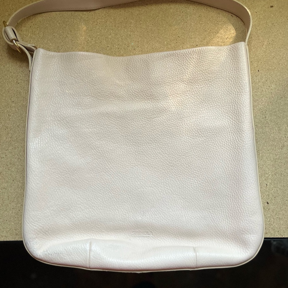 Shinola blush shoulder purse.